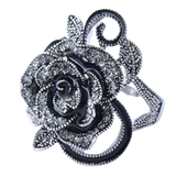 Bague Gothique Rose Noir