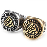 Bague Gothique Runes Valknut