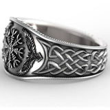 Bague Gothique Barre Nordique de l'Aigle de la Crainte
