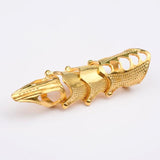 Bague Gothique Armure Doree