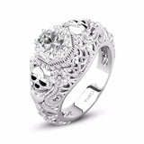 Bague Gothique <br /> Crâne Floral