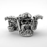 Gotischer Ring<br> Bärtiger Biker