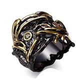 Gotischer Ring<br> Schwarzer Zirkonia