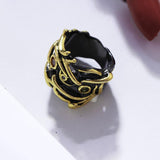 Gotischer Ring<br> Schwarzer Zirkonia