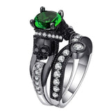 Bague Gothique <br /> Skull et Diamant