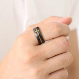 Bague Gothique <br /> en Titane Sainte-Croix - L'Antre Gothique