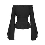 Blouse Gothique à Manche Longue