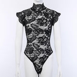 Gothic-Body<br> Blumenstickerei