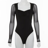 Body Gothique <br /> Noir à Manche Longue