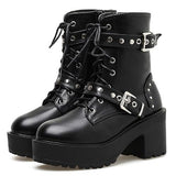 Botte Gothique Boucles Métalliques