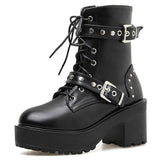 Gothic Boot<br> Metal Buckles