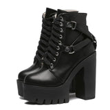 Botte Gothique <br /> Compensée en Cuir - L'Antre Gothique
