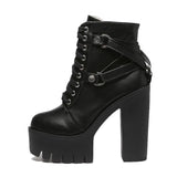 Botte Gothique <br /> Compensée en Cuir - L'Antre Gothique