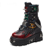 Botte Gothique Rivet Chaîne Métallique