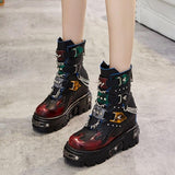 Gotischer Stiefel<br> Kettenniet aus Metall