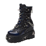 Gotischer Stiefel<br> Kettenniet aus Metall