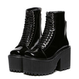 Botte Gothique <br /> en Cuir Brillant - L'Antre Gothique
