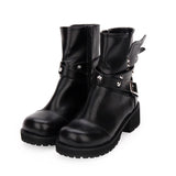 Bottes Gothique <br /> en Sangle Avec Des Ailes - L'Antre Gothique