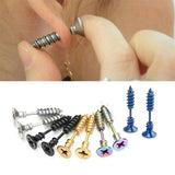 Boucle d'Oreille Gothique <br /> Clou Argent - L'Antre Gothique
