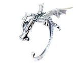 Boucle d'Oreille Gothique En Argent Dragon