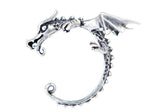 Boucle d'Oreille Gothique <br /> En Argent Dragon