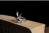 Boucle d'Oreille Gothique <br /> En Argent Dragon