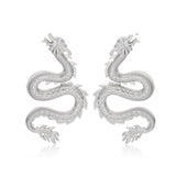 Boucles d'Oreilles Gothique Dragon Serpenté