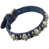 Bracelet Gothique <br /> Cuir à Tête de Mort