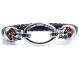 Bracelet Gothique Skull à Yeux Rouge
