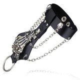 Bracelet Gothique<br /> Squelette de crane - L'Antre Gothique