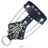 Bracelet Gothique<br /> Squelette de crane - L'Antre Gothique