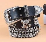 Gothic Belt<br> Rhinestones and Skull
