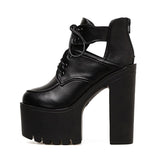 Gothic-Schuh mit Absatz<br> Rand