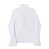 Chemise Gothique Décontracté à Volant