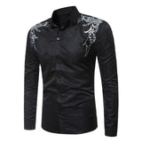 Chemise Gothique Noir Ajusté