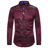 Chemise Gothique Punk Rock rouge
