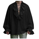 Chemise Gothique Vintage à Volant