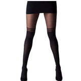 Collant Gothique Noir et Transparent