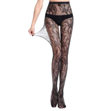 Collant Gothique à Rose Noir