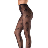 Gothic-Strumpfhose<br> Totenkopf-Druck