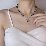 Gothic Necklace<br> Secret Spider Pearls