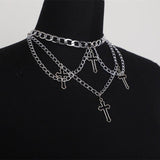 Colliers Gothique <br /> Croix Superposées