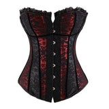 Corset Gothique <br /> Noir et Rouge - L'Antre Gothique