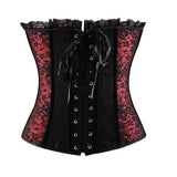 Corset Gothique <br /> Noir et Rouge - L'Antre Gothique
