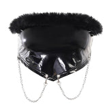 Crop Top Gothique  Cuir