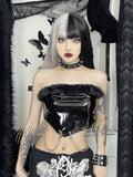 Gothic Crop Top<br> Leder