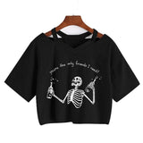 Crop Top Gothique Grunge