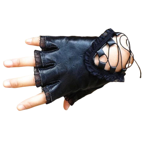 Set Gothique Dentelle Noire – Gants Longs Et Collier Rose, Style Vintage, Pour Costume Lolita, Halloween, Fêtes