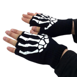Gants Gothique Demi-Doigt de Crâne