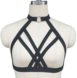 Harnais Gothique <br /> avec soutien-gorge en forme de cage - L'Antre Gothique